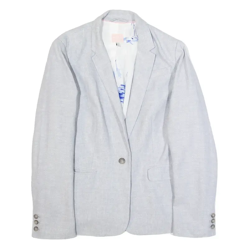 JOULES Womens Blazer Jacket Grey Wool L