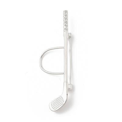 Golf Club Alloy Cubic Zirconia Brooches