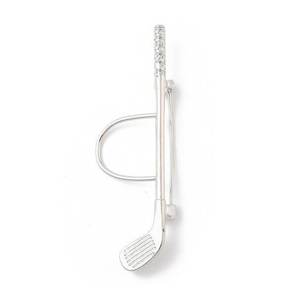 Golf Club Alloy Cubic Zirconia Brooches