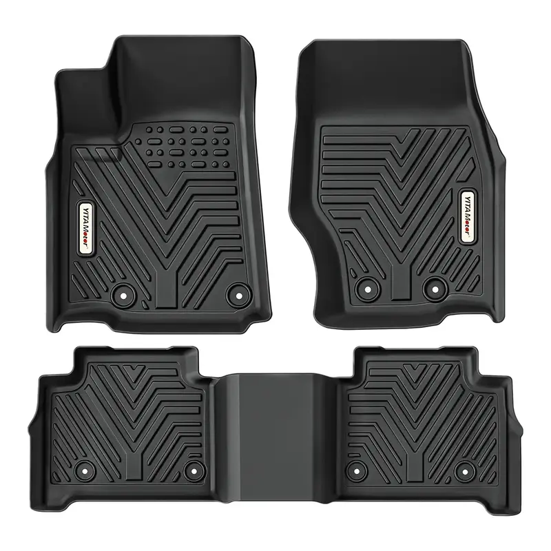 YITAMOTOR® Floor Mats for 2022-2025 Jeep Grand Cherokee (Non L) Custom Fit Jeep Grand Cherokee TPE All Weather 1st and 2nd R...