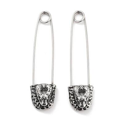 316 Surgical Stainless Steel Safety Pin Hoop Earrings for Women