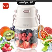 Portable Blender, Personal Blender for Shakes and Smoothies with 27oz Cup, Lid and Shoulder Strap, Type-C USB Rechargeable, D...