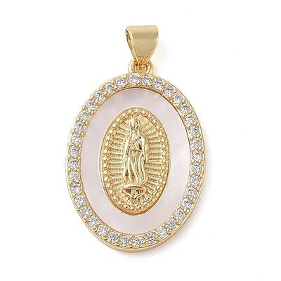 Brass Micro Pave Cubic Zirconia Pendants
