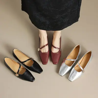 CHIKO Tyna Square Toe Block Heels Mary Jane Shoes