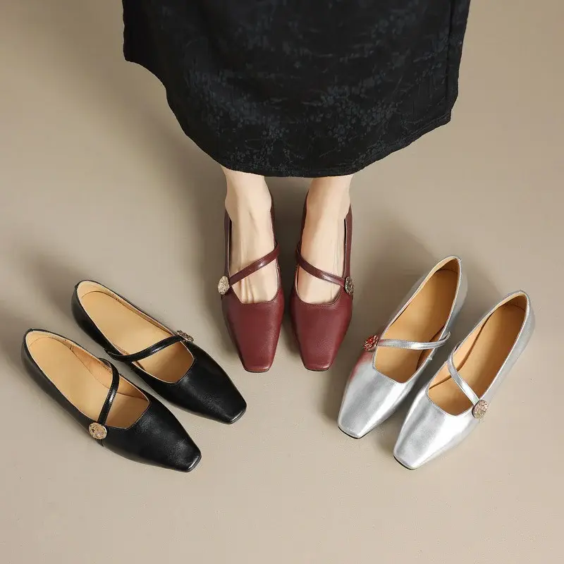 CHIKO Tyna Square Toe Block Heels Mary Jane Shoes