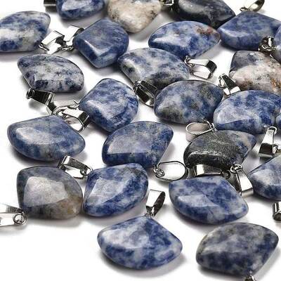 Natural Blue Spot Jasper Pendants