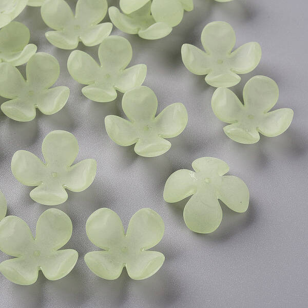 Frosted Acrylic Bead Caps