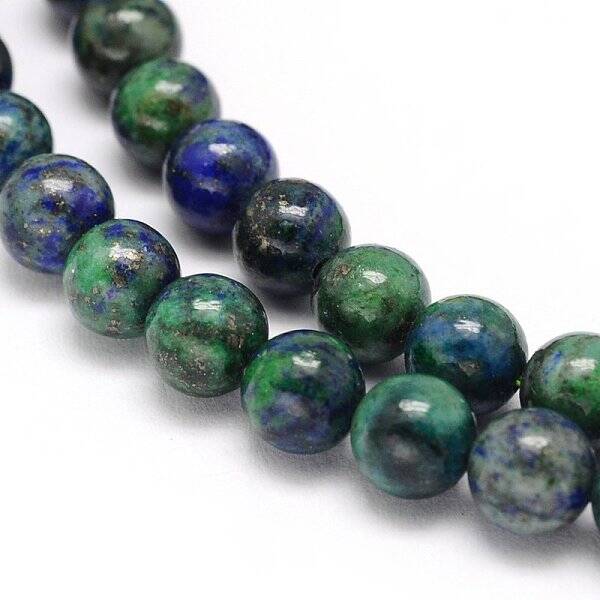 Natural Chrysocolla and Lapis Lazuli Beads Strands