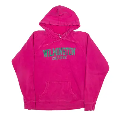 CHAMPION Wilmington College USA Hoodie Pink Pullover Womens M