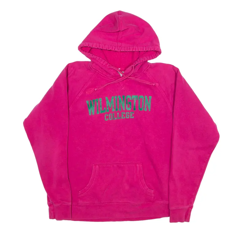 CHAMPION Wilmington College USA Hoodie Pink Pullover Womens M