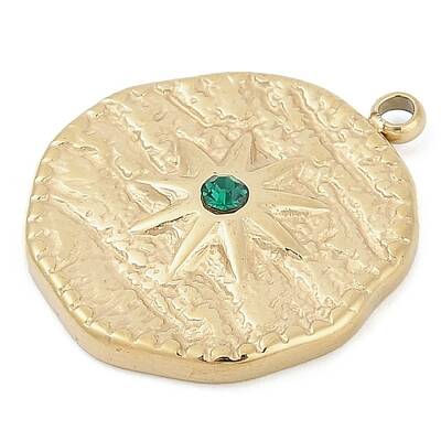 304 Stainless Steel Rhinestone Pendants