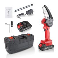 JENABOM Small Handheld Chain Saw, Automatic Chain Tensioning, with Carrying Case, Rechargeable Battery Mini Cordless Electric...