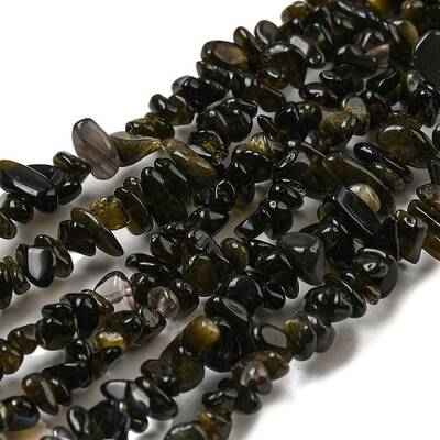 Natural Golden Sheen Obsidian Beads Strands