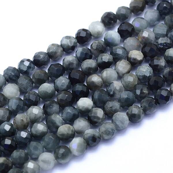 Natural Hawk's Eye Beads Strands