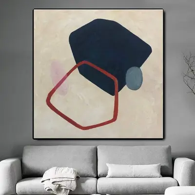 Large Abstract Oil Painting On Canvas Unique Fine Art Original Handmade Art Contemporary Wall Decor | GEOMETRIC UNITY