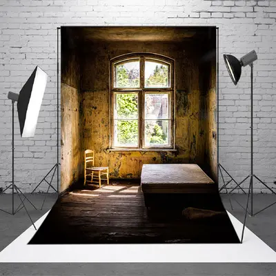 Aperturee Abandoned Dilapidated House Window Photo Backdrop | Photo Booth Background | Diy Photography Backdrop | Best Backgr...