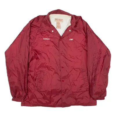 BIG MAC Coach Jacket Maroon Nylon Mens L