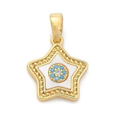 Brass Micro Pave Cubic Zirconia Pendents