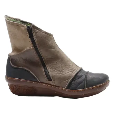 EL NATURALISTA Ankle Boots Green Leather Womens UK 3