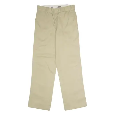 DICKIES 874 Workwear Mens Twill Trousers Beige Classic Straight W30 L32