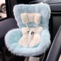 Labubu Car Seat for Dolls with Soft Furry Cushion, Air Vent Clip and Desktop Stand, Cute and Functional Car Ornament for Labu...