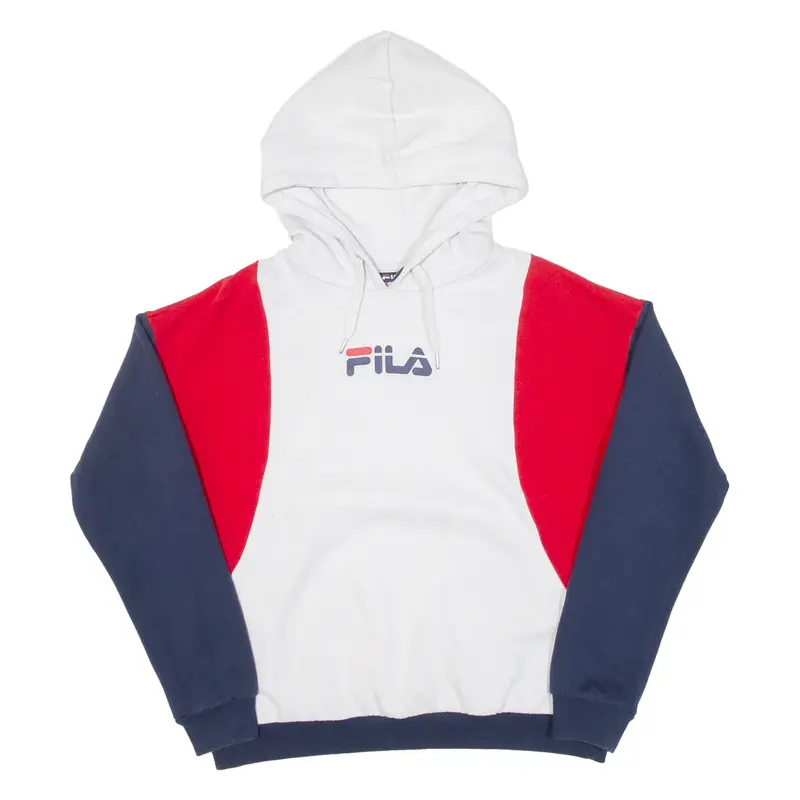 FILA Mens White Hoodie S