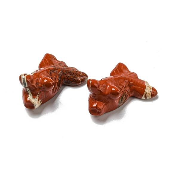 Natural Red Jasper Carved Healing Goldfish Figurines