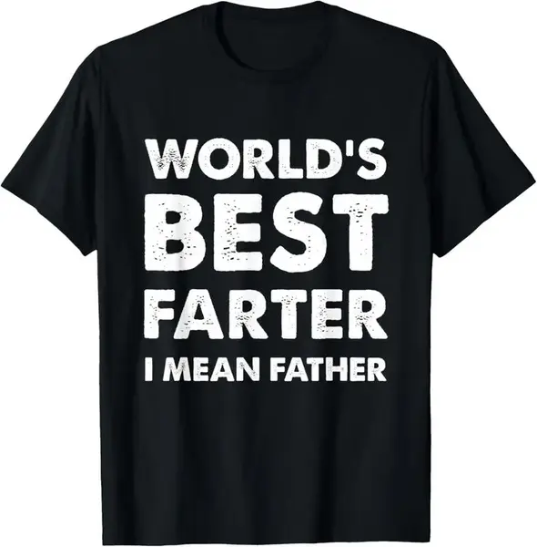 [100% Cotton] Father's Day Retro World's Best Farter Dad Joke T-Shirt Premium Cotton Apparel Fathersdaygift Graphic Tees Men ...