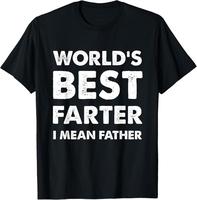 [100% Cotton] Father's Day Retro World's Best Farter Dad Joke T-Shirt Premium Cotton Apparel