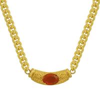Evry Jewels Aphrodite Love Stone Necklace - Bold Red Gem Pendant Statement Necklace, Elegant Gold/Silver Plated Jewelry for W...