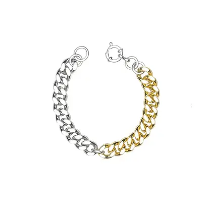 Silver Gold Chain Bracelet | Size: 8