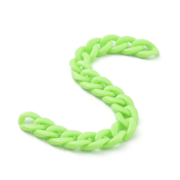 Handmade Opaque Acrylic Curb Chains