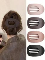 Solid Color Hair Clips, Casual Versatile Hair Accessories for Women, Minimalist Headwear Suitable for Thick Hair, Fashion Ha...