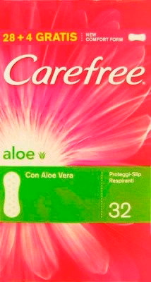 Carefree Aloe Scented Panty Liners Delicately Perfumed 30 Panty Liners