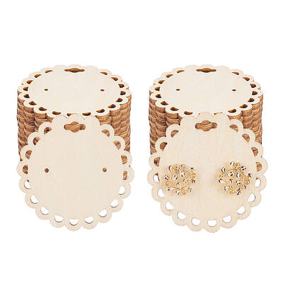 Wood Earring Display Card with Hanging Hole