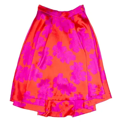 COAST Womens A-Line Skirt Orange Midi Floral UK 12