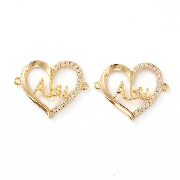 Brass Micro Pave Clear Cubic Zirconia Links
