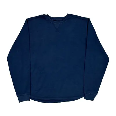 Carhartt Long Sleeve T-Shirt - Large Blue Cotton Blend