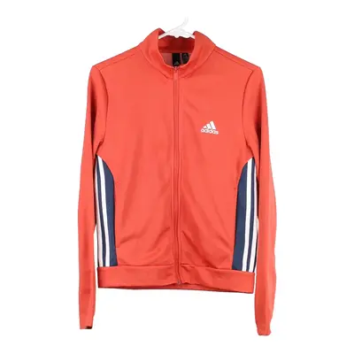 Adidas Track Jacket - Small Orange Polyester