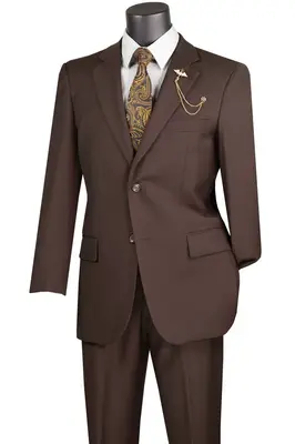 Professional Look Vinci Men's Wool Feel Business Suit Professional Look for Executives