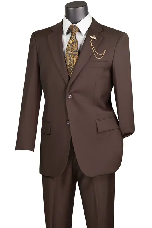 Professional Look Vinci Men's Wool Feel Business Suit Professional Look for Executives