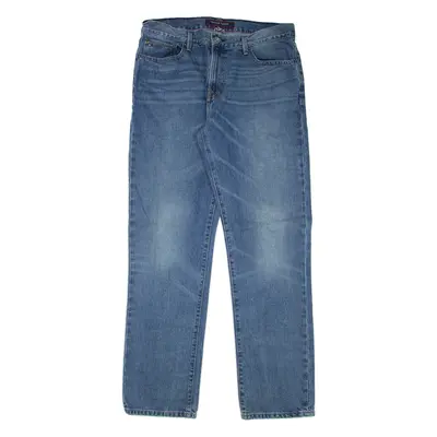 TOMMY HILFIGER Mens Jeans Blue Regular Straight Stone Wash W34 L34