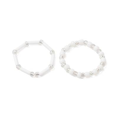 Glass Beads Stretch Rings for Women
