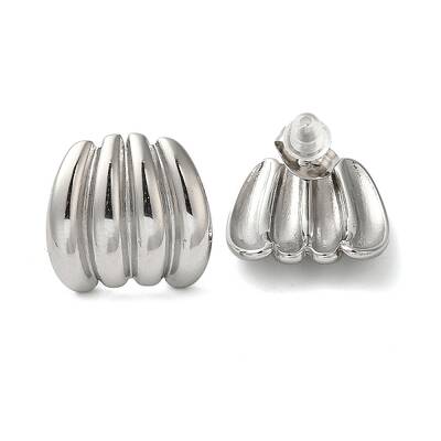 Non-Tarnish 304 Stainless Steel Embossing Stud Earrings