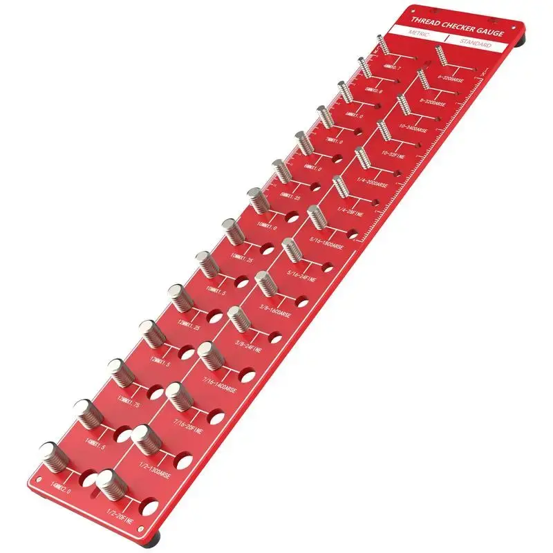 Thread Checker, 1 Count Nut and Bolt Thread Checker with Gauge, Universal Bolt Size & Thread Gauge, Bolt & Nut Identification...