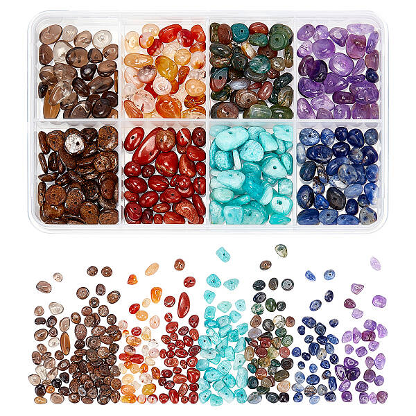 Natural Mixed Gemstone Chip Beads