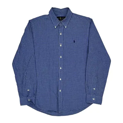 Ralph Lauren Checked Shirt - Large Blue Cotton