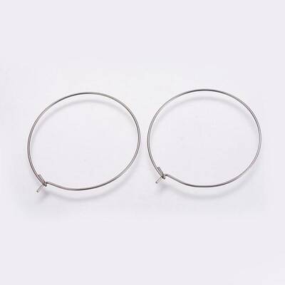 316 Surgical Stainless Steel Hoop Earrings Findings
