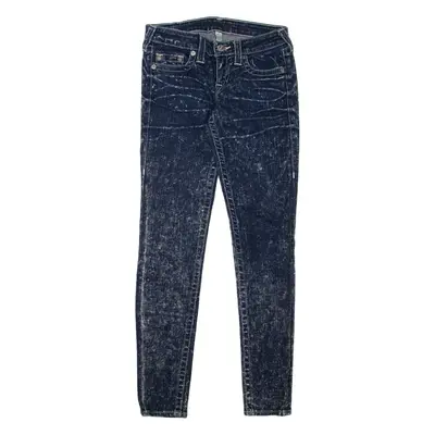TRUE RELIGION Womens Jeans Blue Slim Skinny Acid Wash W27 L31