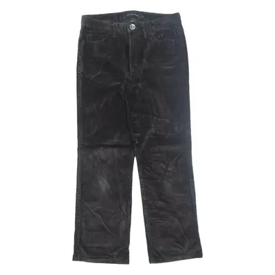 CALVIN KLEIN Corduroy Trousers Black Regular Straight Womens W30 L28